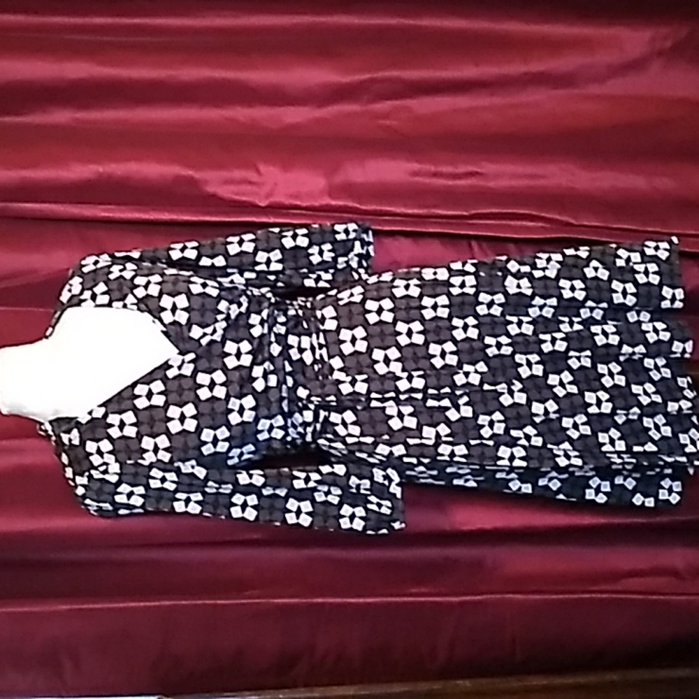Donating by June 11, 2022, retro faux wrap dress